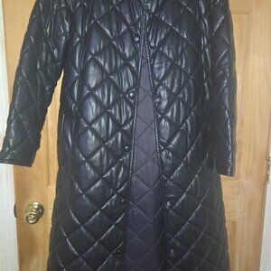 Zara Long Faux Leather Jacket
